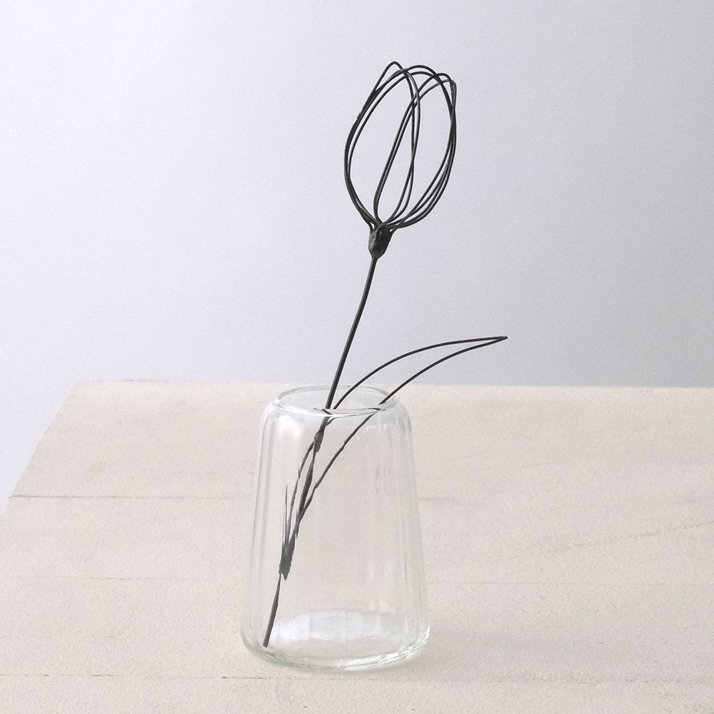 ワイヤーアートのチューリップ(ゴールド/グレイ2色)