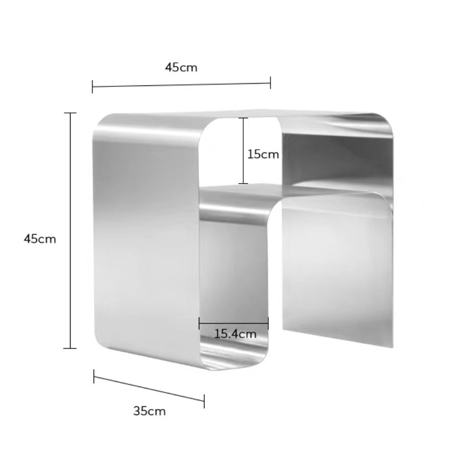 シルバーステンレス コーヒーテーブル