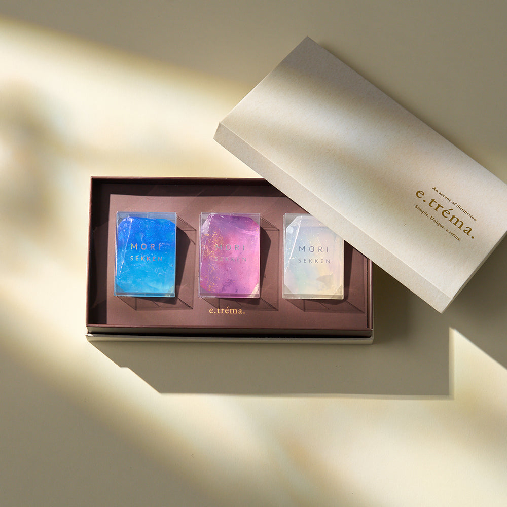 宝石のように輝く石鹸　e.tréma. × 森石鹼　2026 新色ギフトセット
