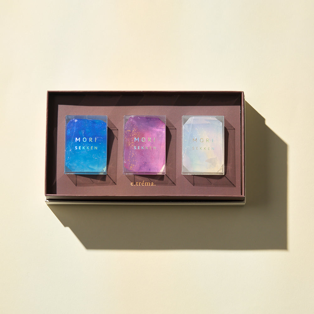 宝石のように輝く石鹸　e.tréma. × 森石鹼　2026 新色ギフトセット