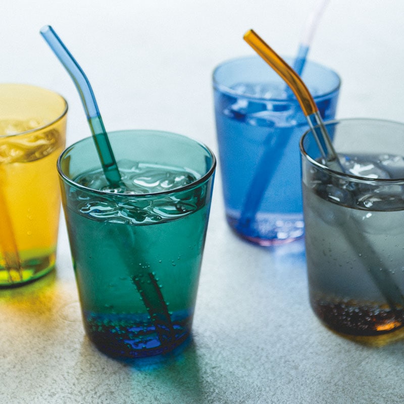 TWO TONE GLASS STRAW