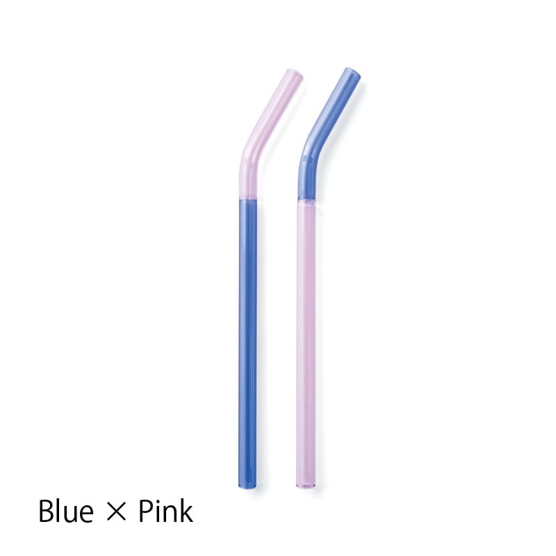 TWO TONE GLASS STRAW