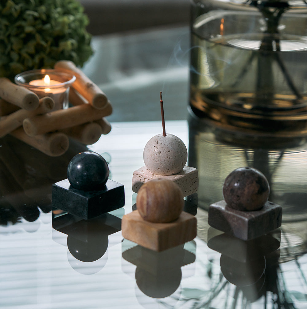 STONE INCENSE HOLDER (4Color)