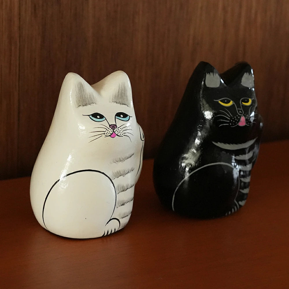 インドの招き猫 - PAPER MACHE CAT DOLL - （2color）