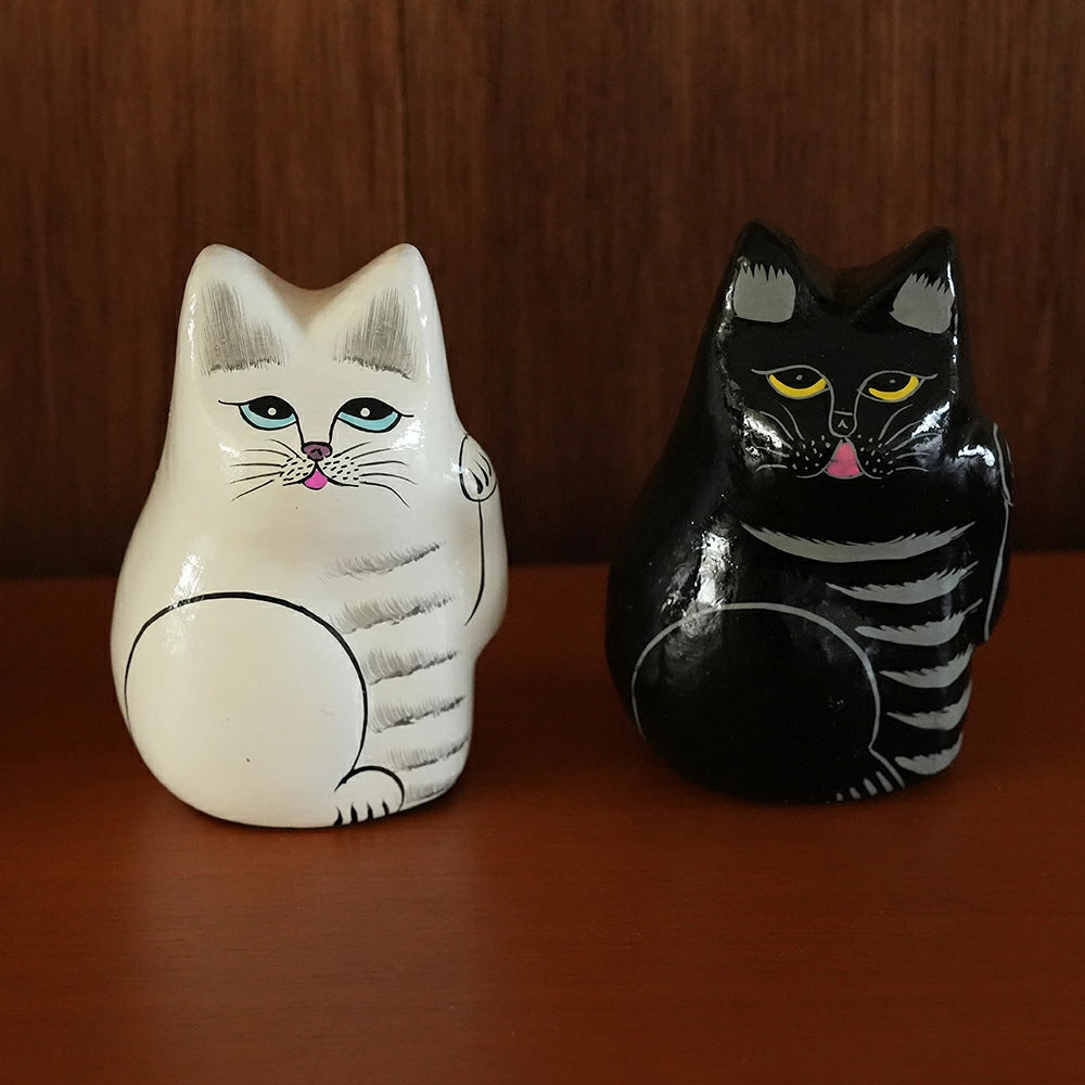 インドの招き猫 - PAPER MACHE CAT DOLL - （2color）