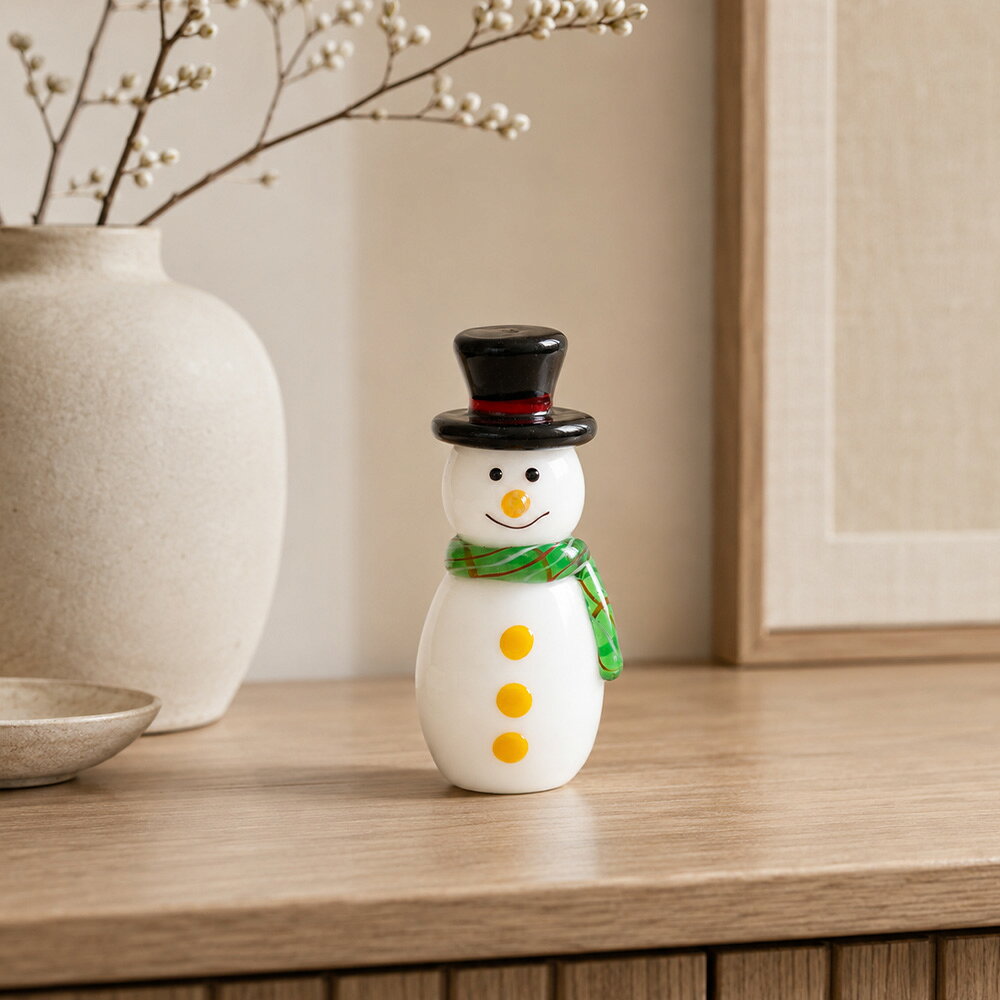 GLASS SNOW MAN