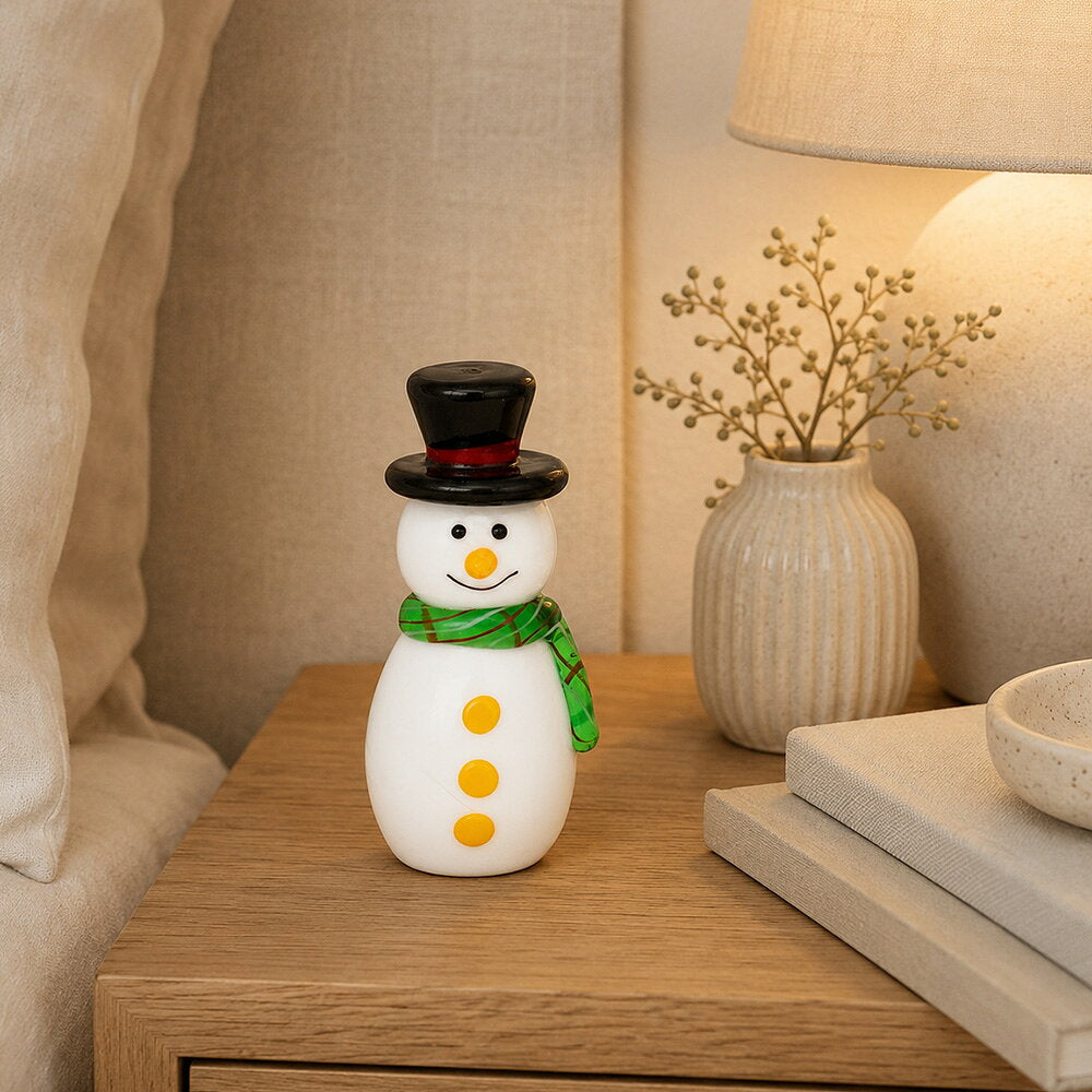GLASS SNOW MAN