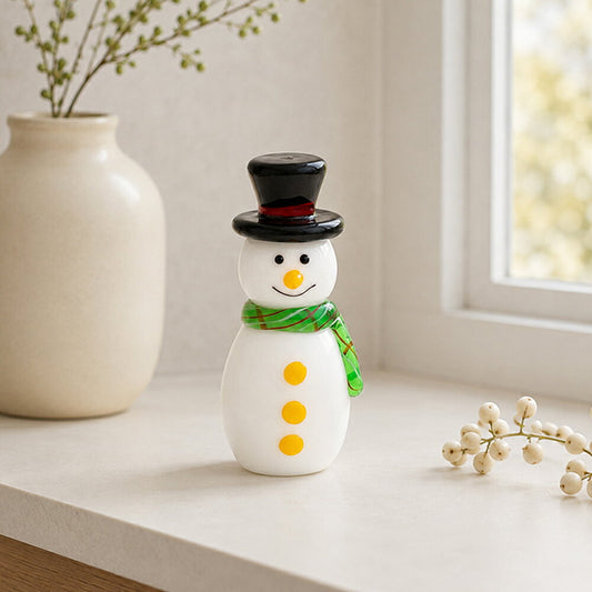 GLASS SNOW MAN