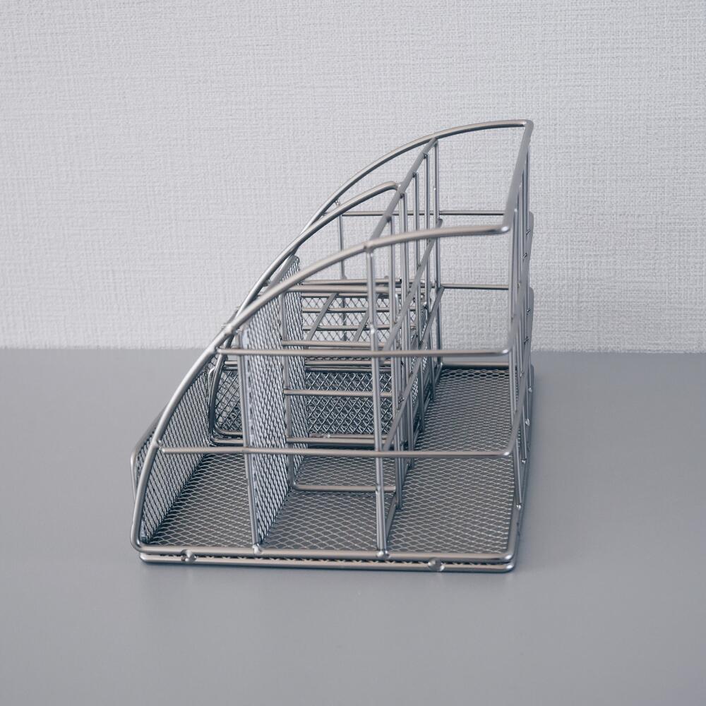 デスクオーガナイザー シルバー