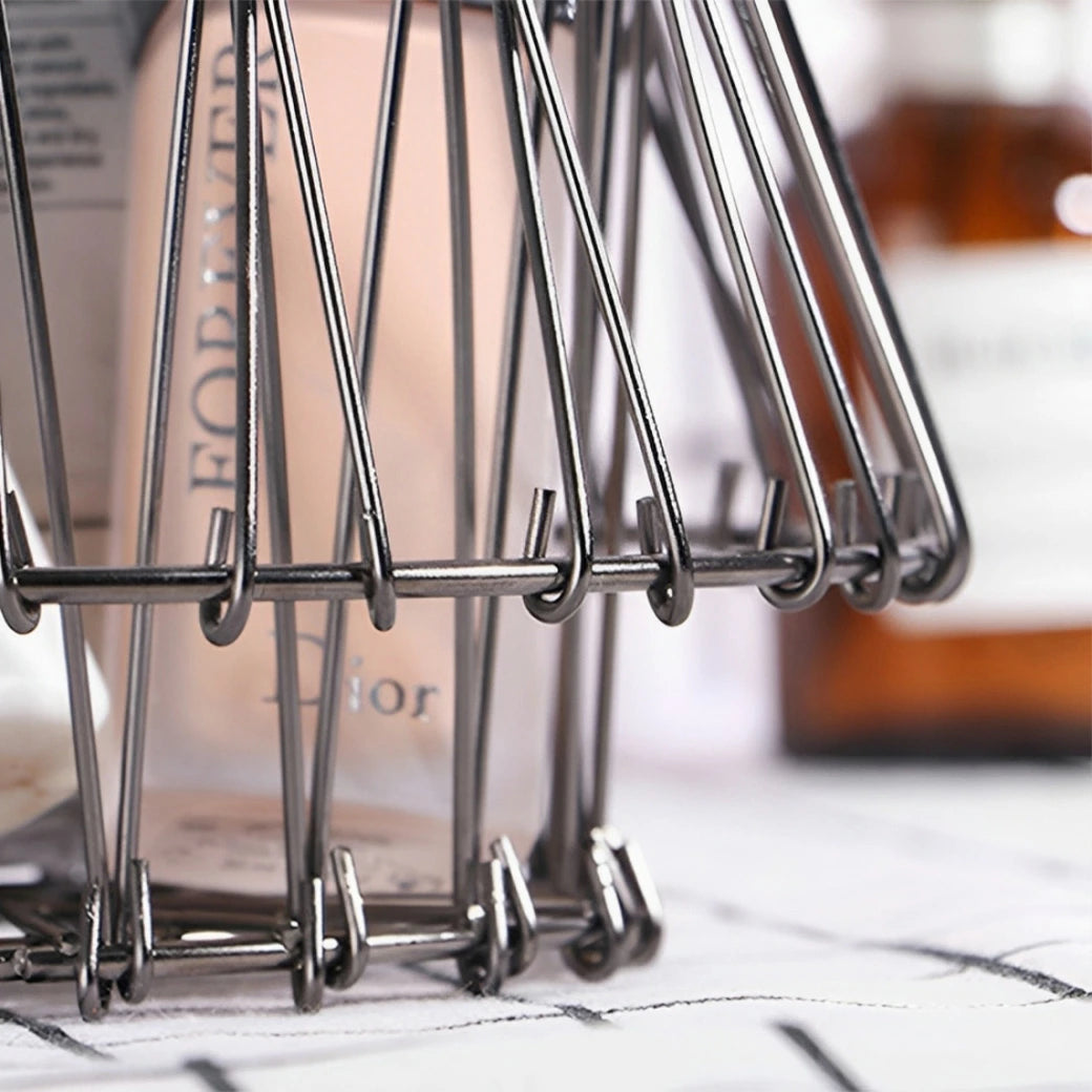 ステンレス製 折りたたみ 変形 カゴ バスケット