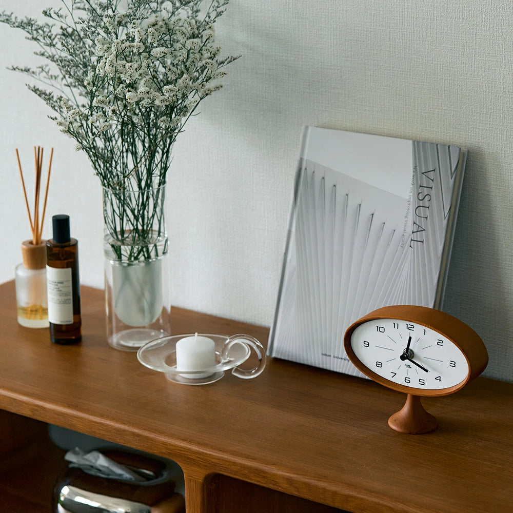 天然木 テーブルクロック 置き時計