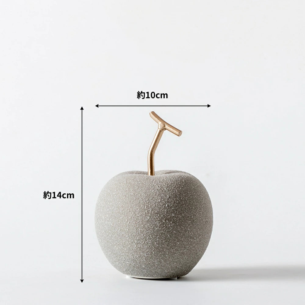 北欧風 彫刻オブジェ りんご 洋梨