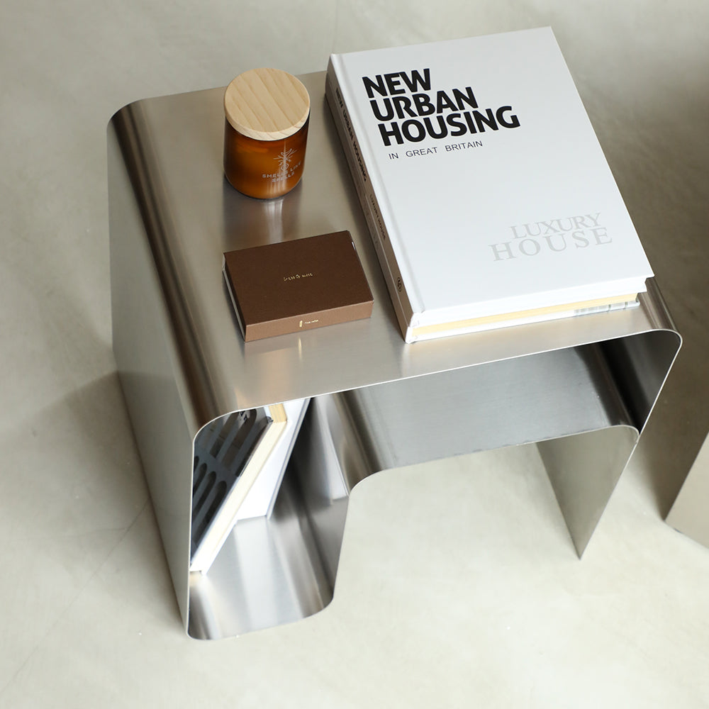 シルバーステンレス コーヒーテーブル