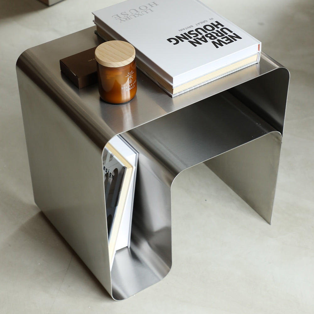 シルバーステンレス コーヒーテーブル