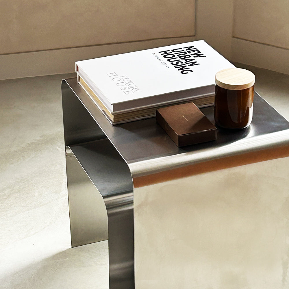 シルバーステンレス コーヒーテーブル