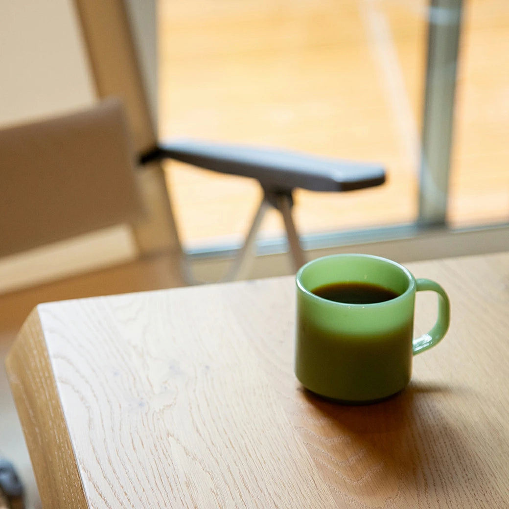 Milk Glass mug cup/2pcs