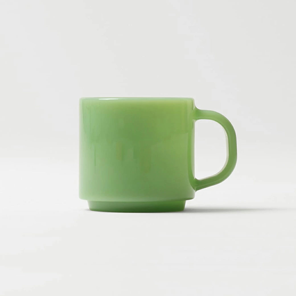 Milk Glass mug cup/2pcs