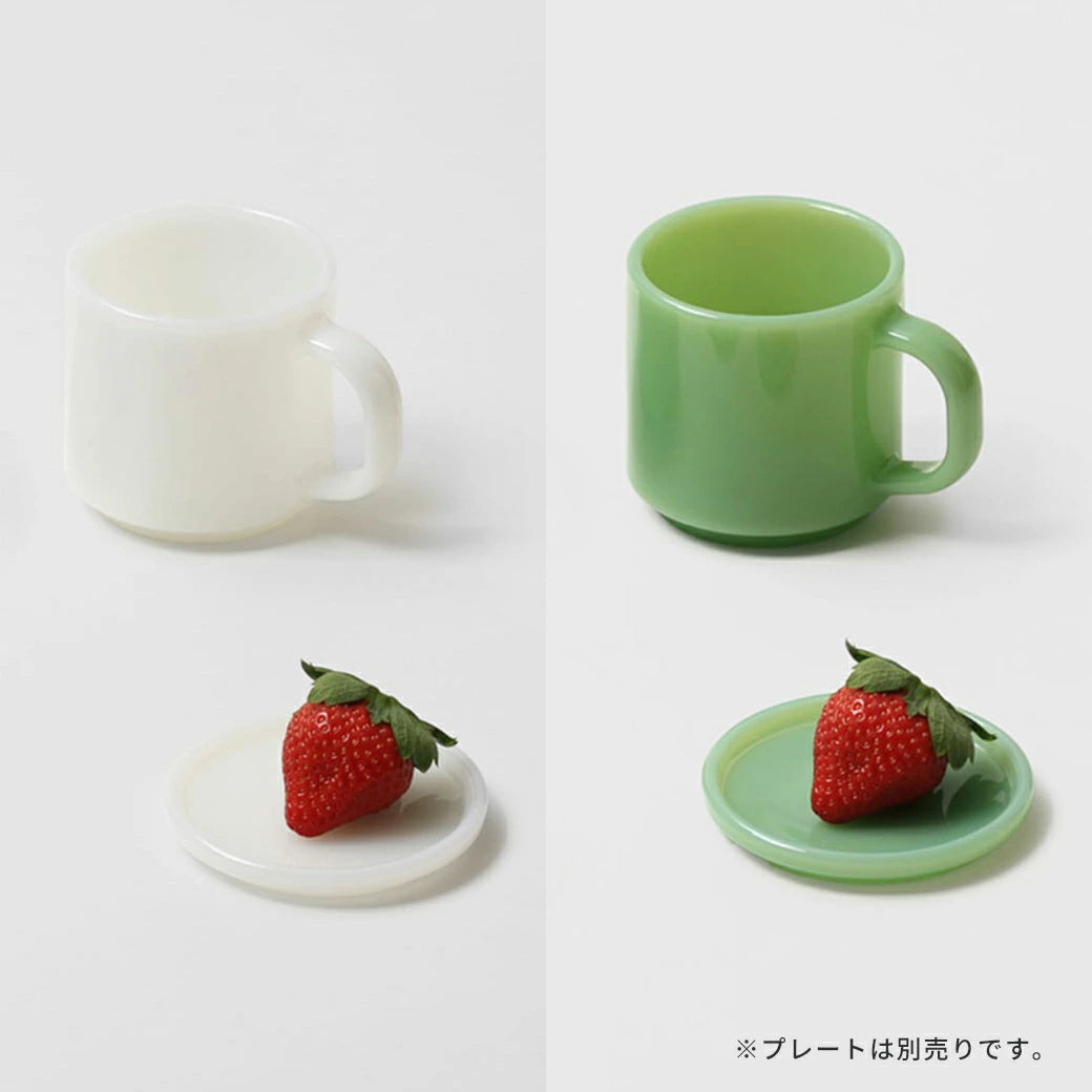 Milk Glass mug cup/2pcs