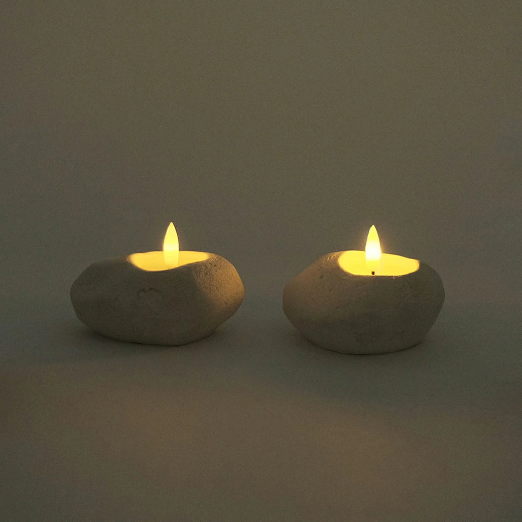 パーティやインテリアを彩る LEDライト キャンドル ストーンレット (2種類)