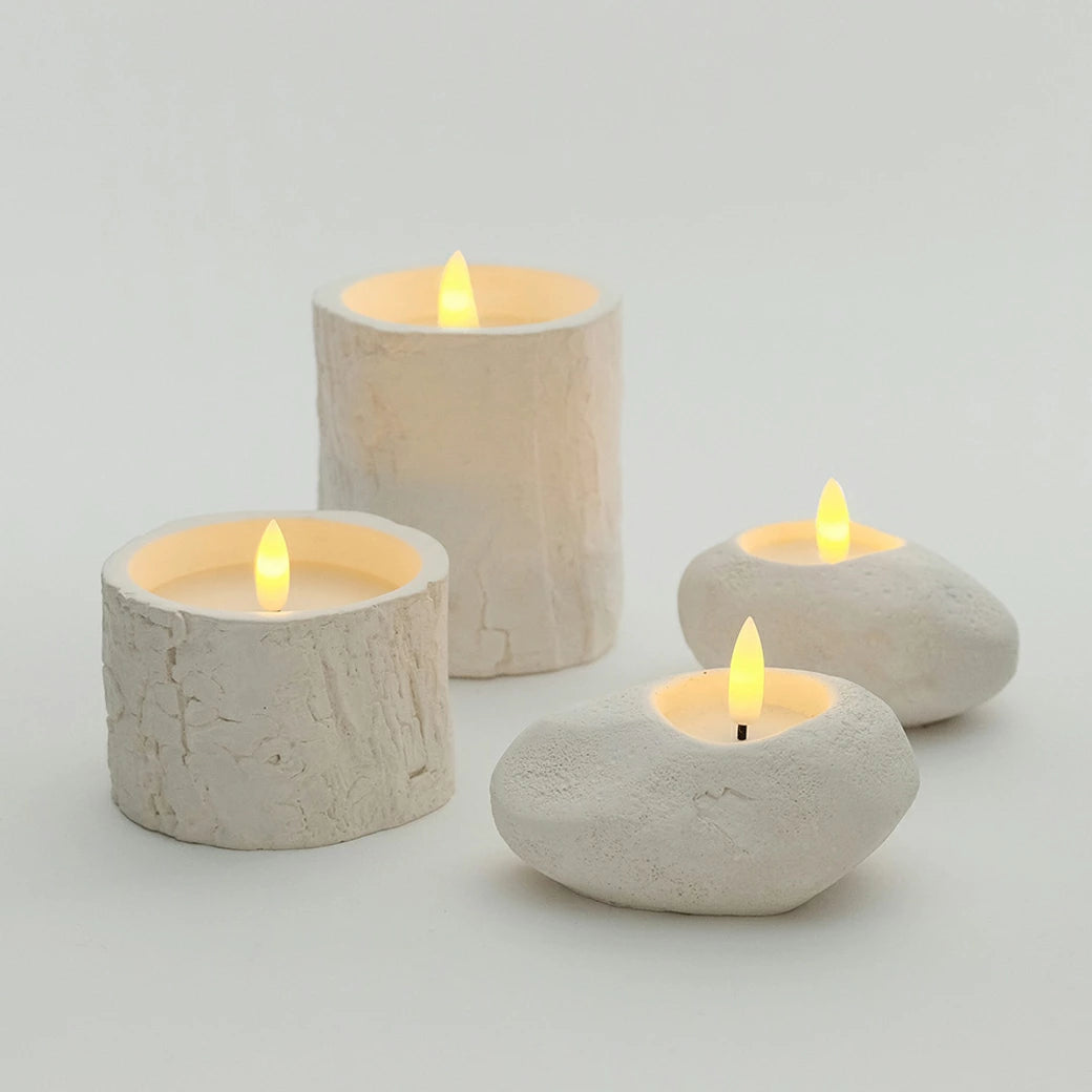 パーティやインテリアを彩る LEDライト キャンドル ストーンレット (2種類)