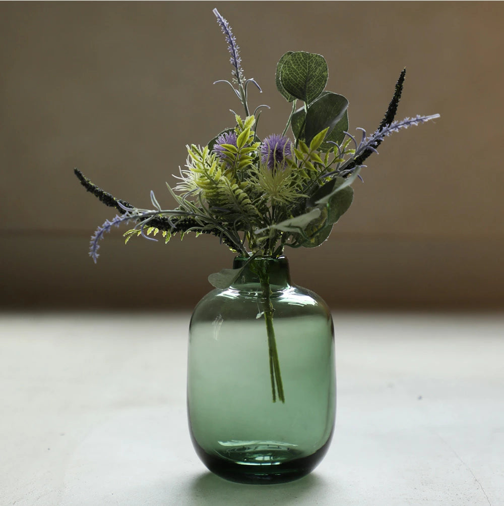 カラーガラスのフラワーベース プランプ (2色)