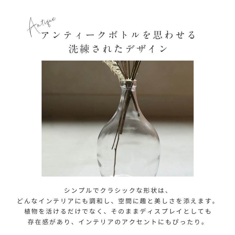 ボトル型のフラワーベース (3色)